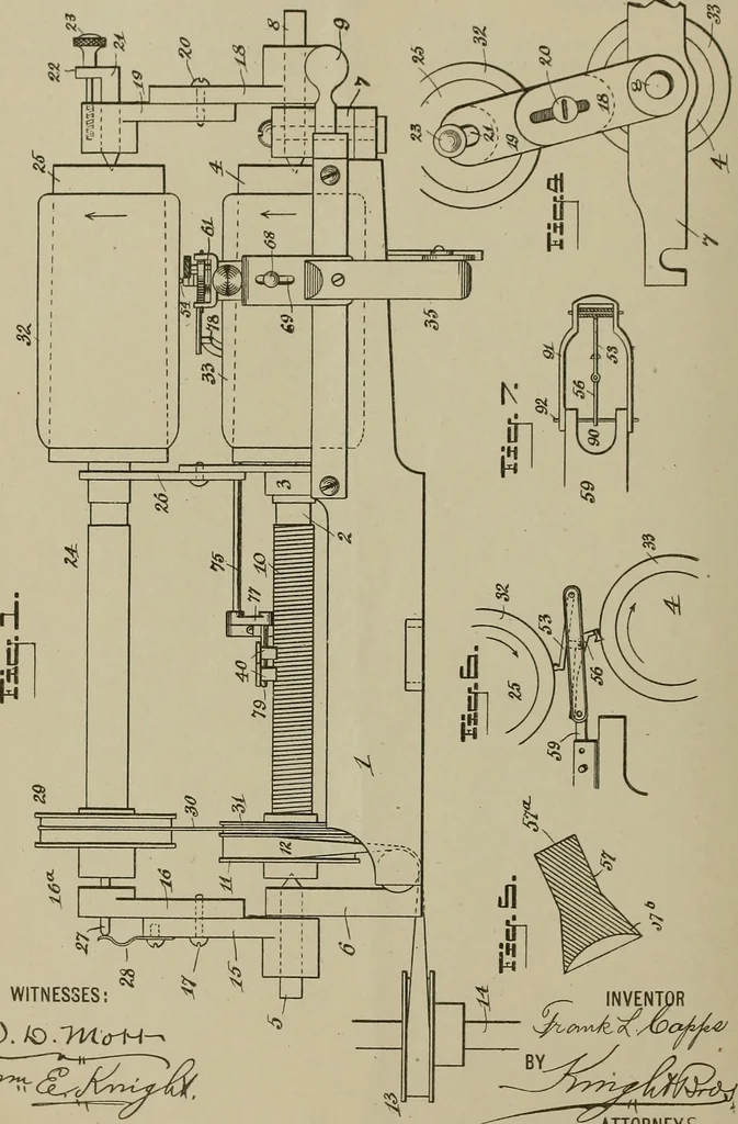 An illustration from [Graphophone patents], 1878, leaf 593