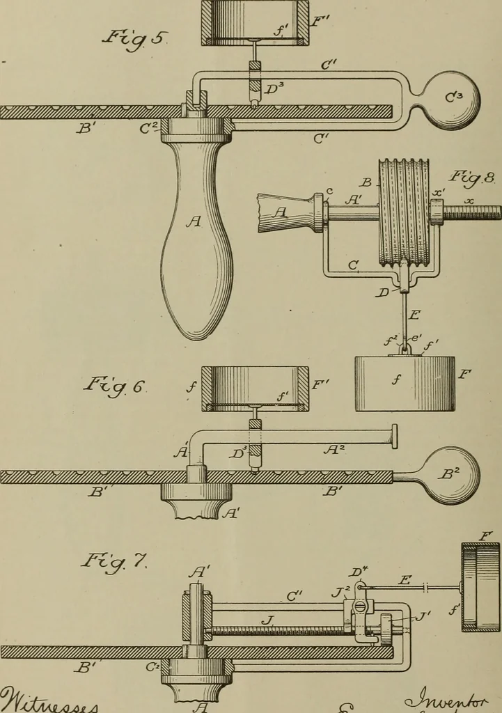 An illustration from [Graphophone patents], 1878, leaf 609