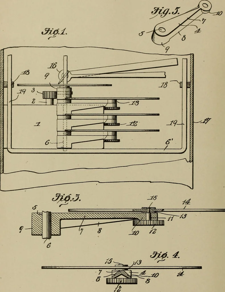 An illustration from [Graphophone patents], 1878, leaf 685