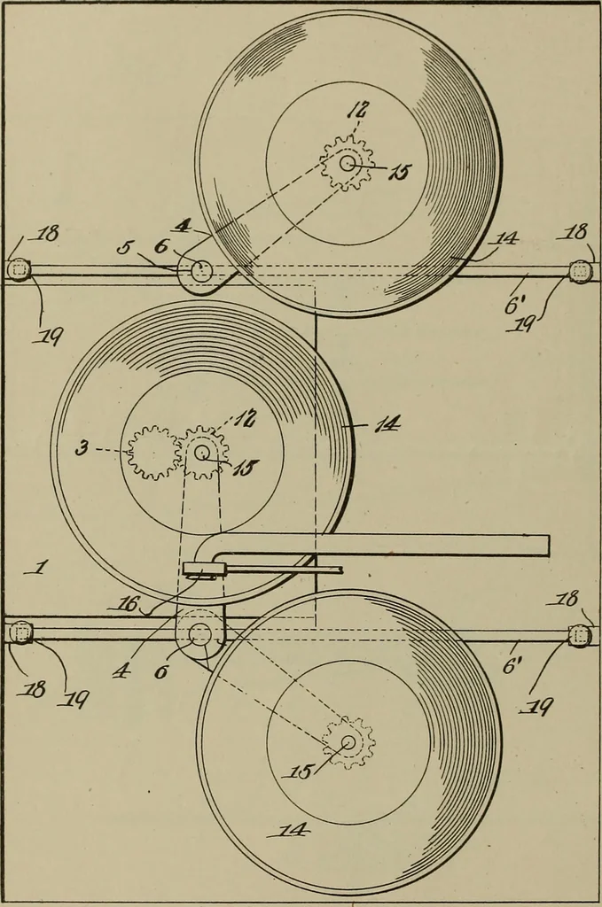 An illustration from [Graphophone patents], 1878, leaf 687