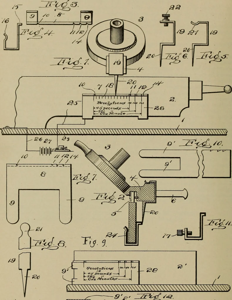 An illustration from [Graphophone patents], 1878, leaf 729