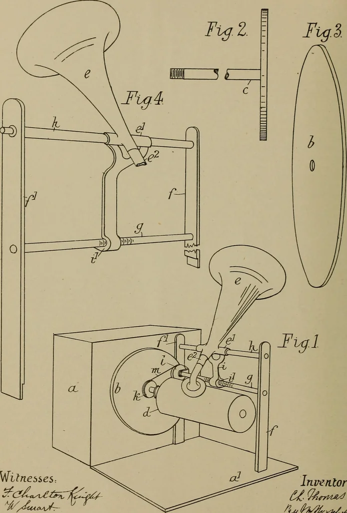 An illustration from [Graphophone patents], 1878, leaf 751