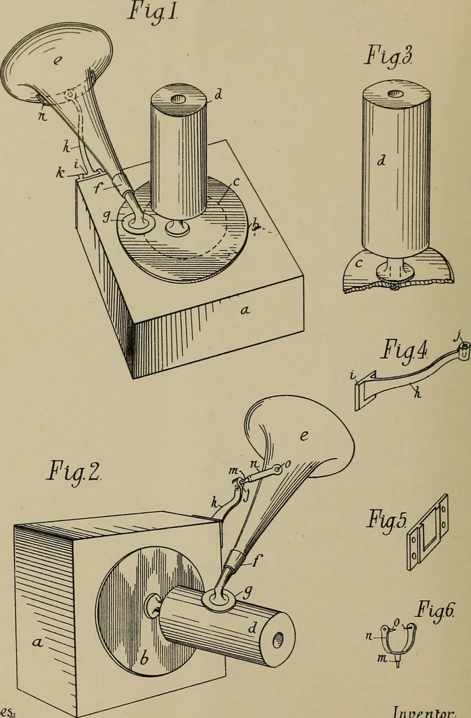 An illustration from [Graphophone patents], 1878, leaf 755