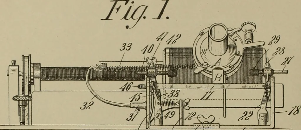 An illustration from [Graphophone patents], 1878, leaf 773