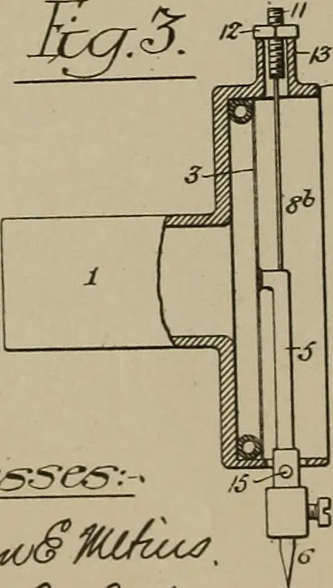 An illustration from [Graphophone patents], 1878, leaf 781
