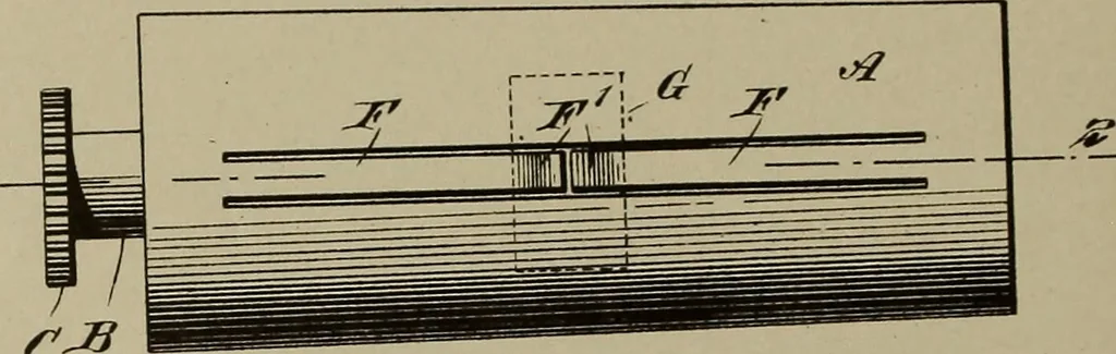An illustration from [Graphophone patents], 1878, leaf 847