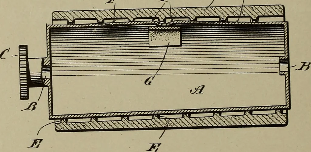 An illustration from [Graphophone patents], 1878, leaf 847