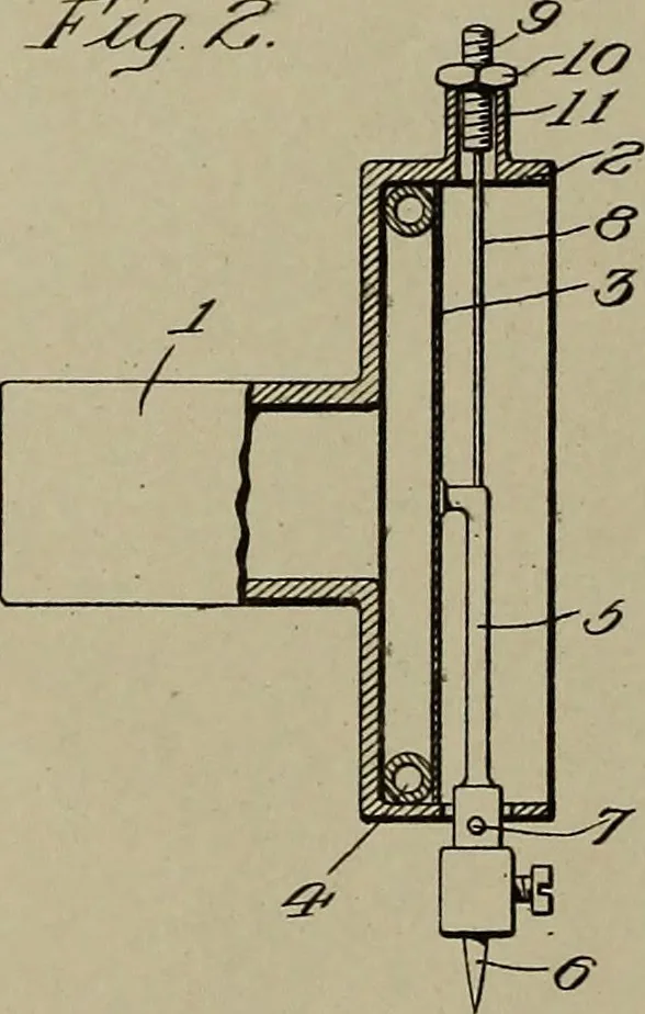 An illustration from [Graphophone patents], 1878, leaf 875