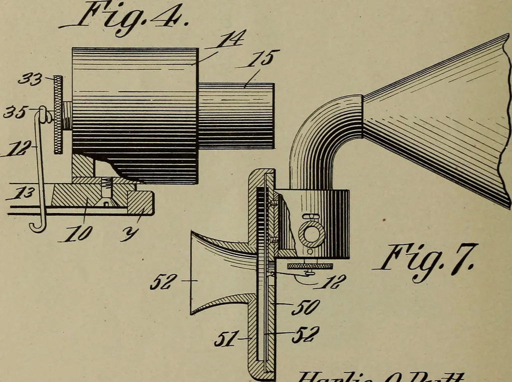 An illustration from [Graphophone patents], 1878, leaf 897