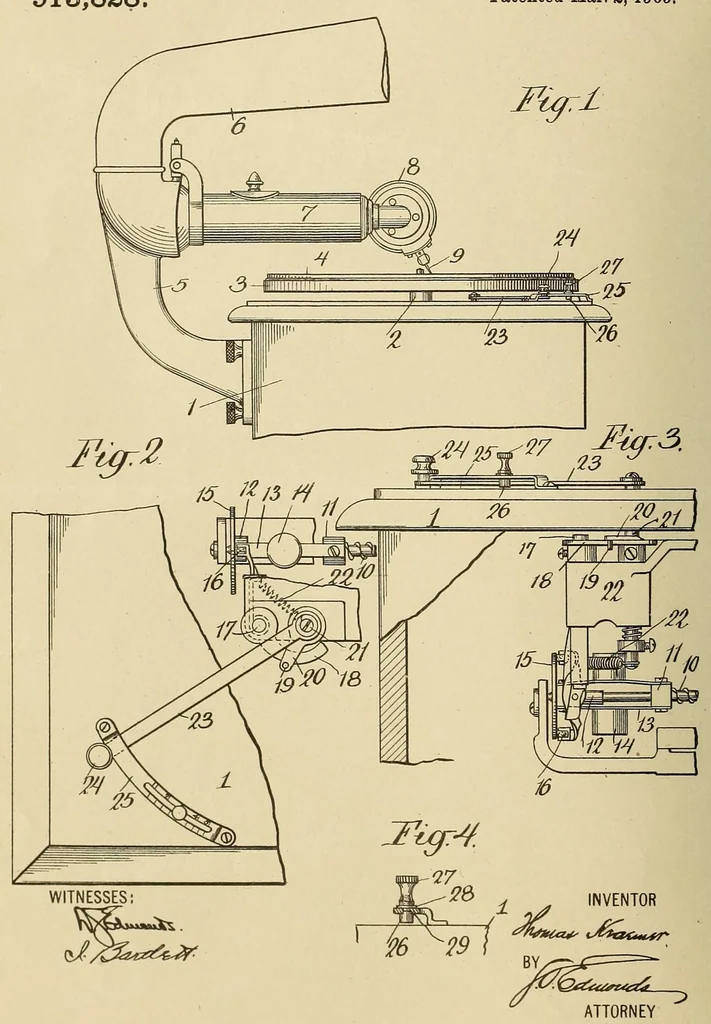 An illustration from [Graphophone patents], 1878, leaf 134