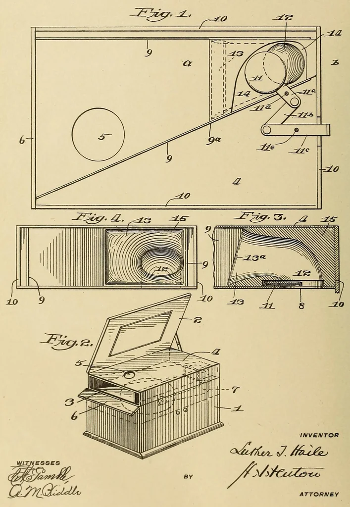 An illustration from [Graphophone patents], 1878, leaf 390
