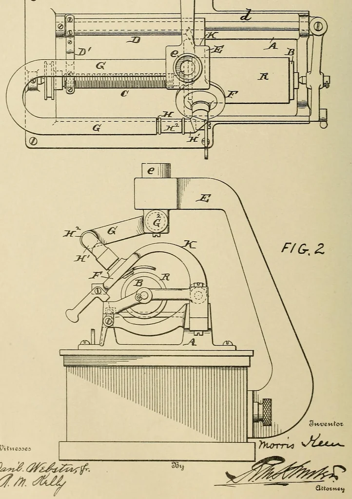 An illustration from [Graphophone patents], 1878, leaf 566