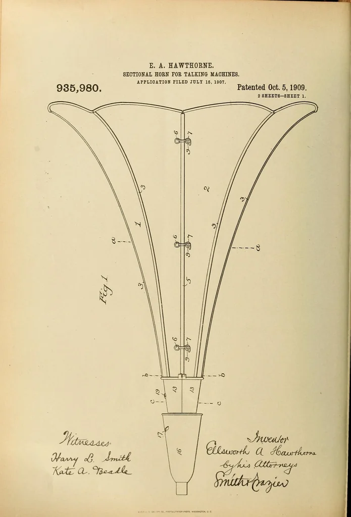 An illustration from [Graphophone patents], 1878, leaf 710
