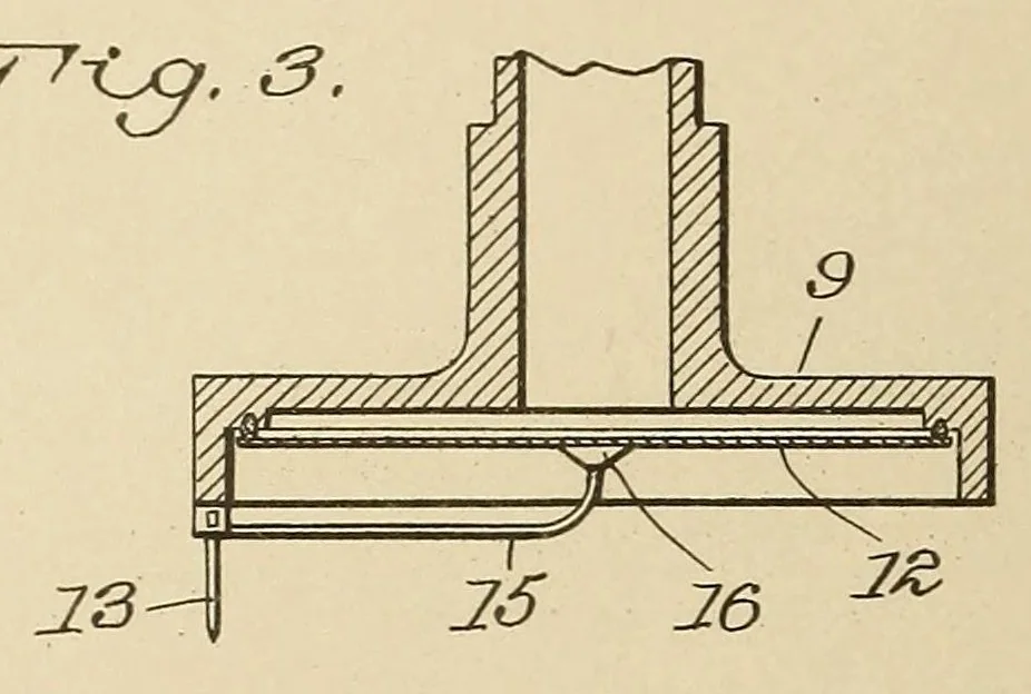An illustration from [Graphophone patents], 1878, leaf 980