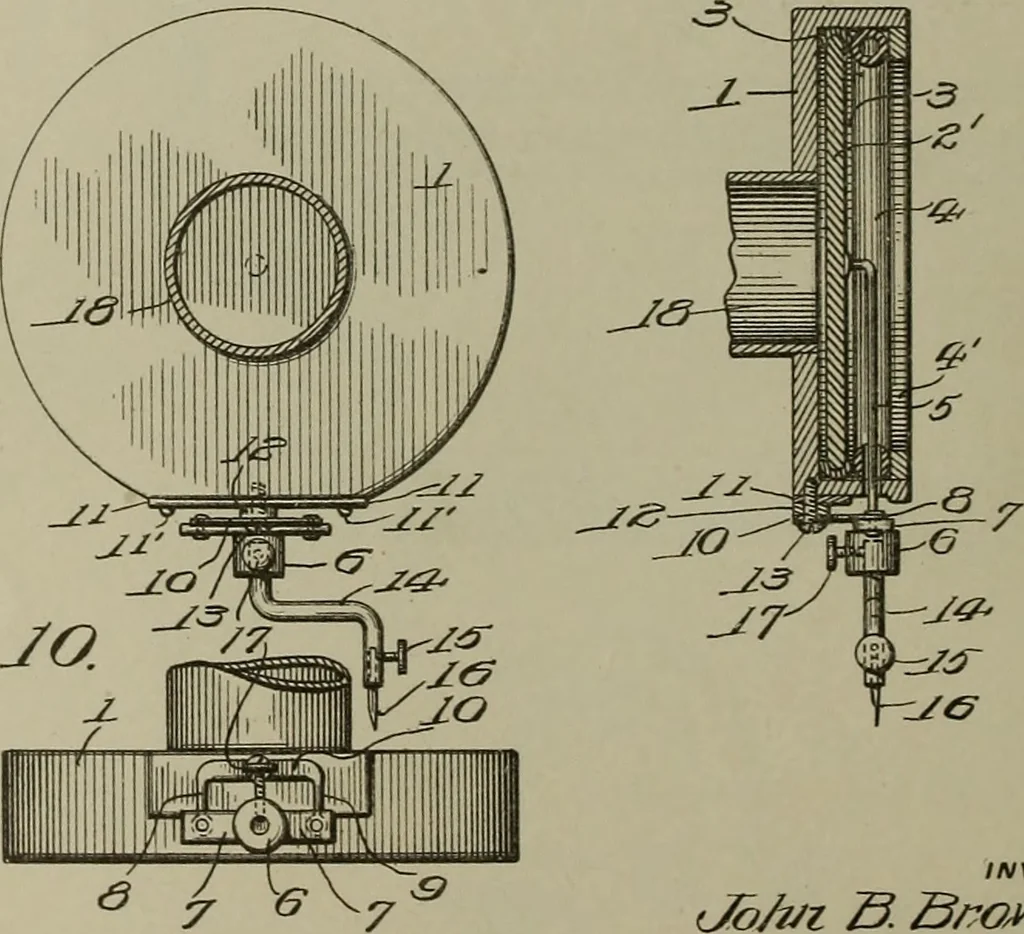 An illustration from [Graphophone patents], 1878, leaf 103