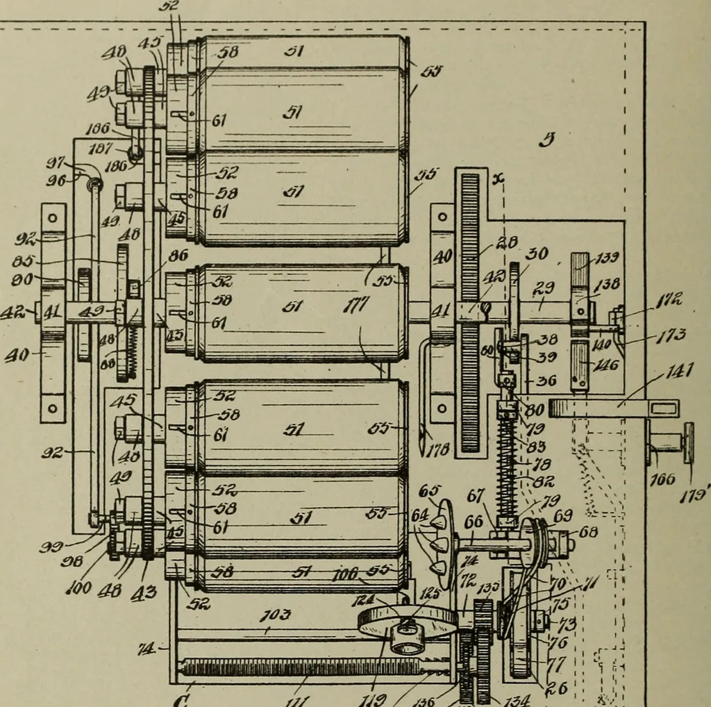 An illustration from [Graphophone patents], 1878, leaf 137