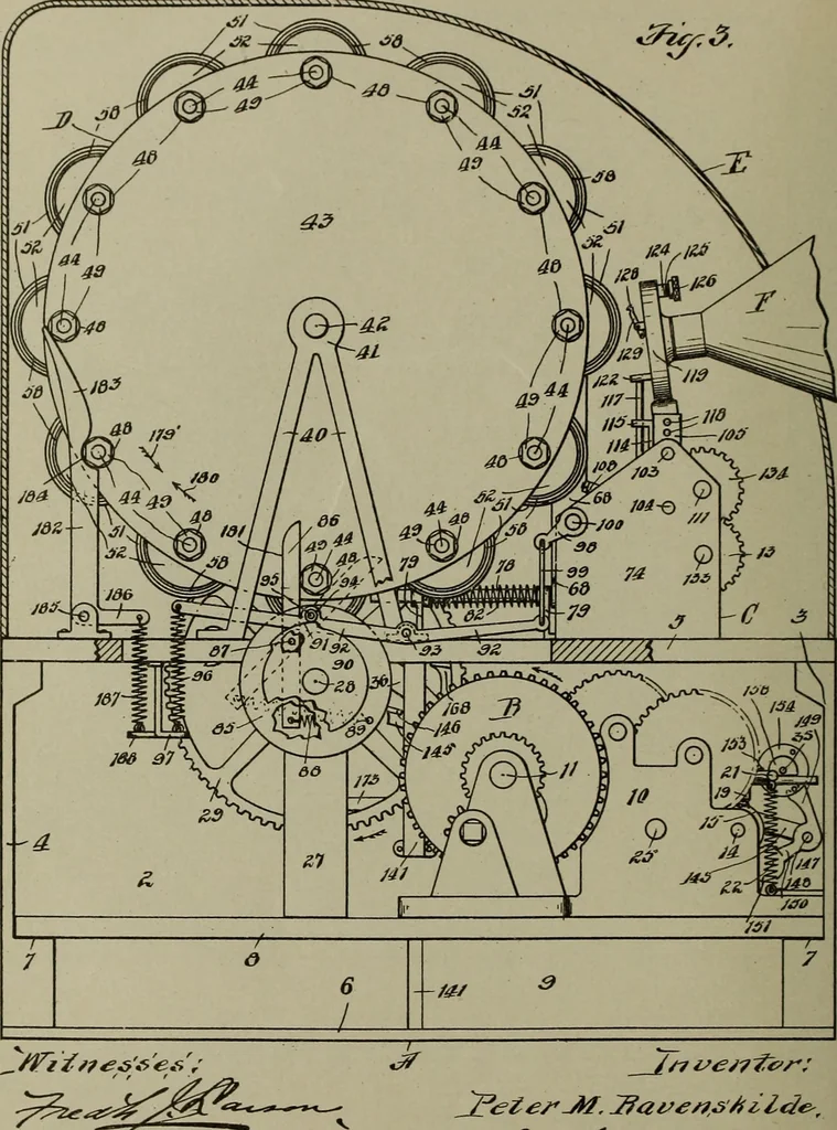 An illustration from [Graphophone patents], 1878, leaf 141