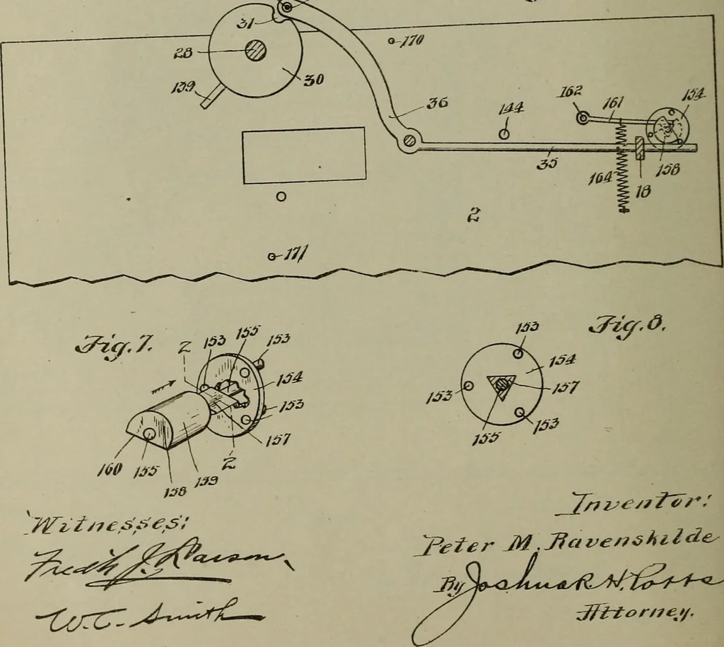 An illustration from [Graphophone patents], 1878, leaf 145