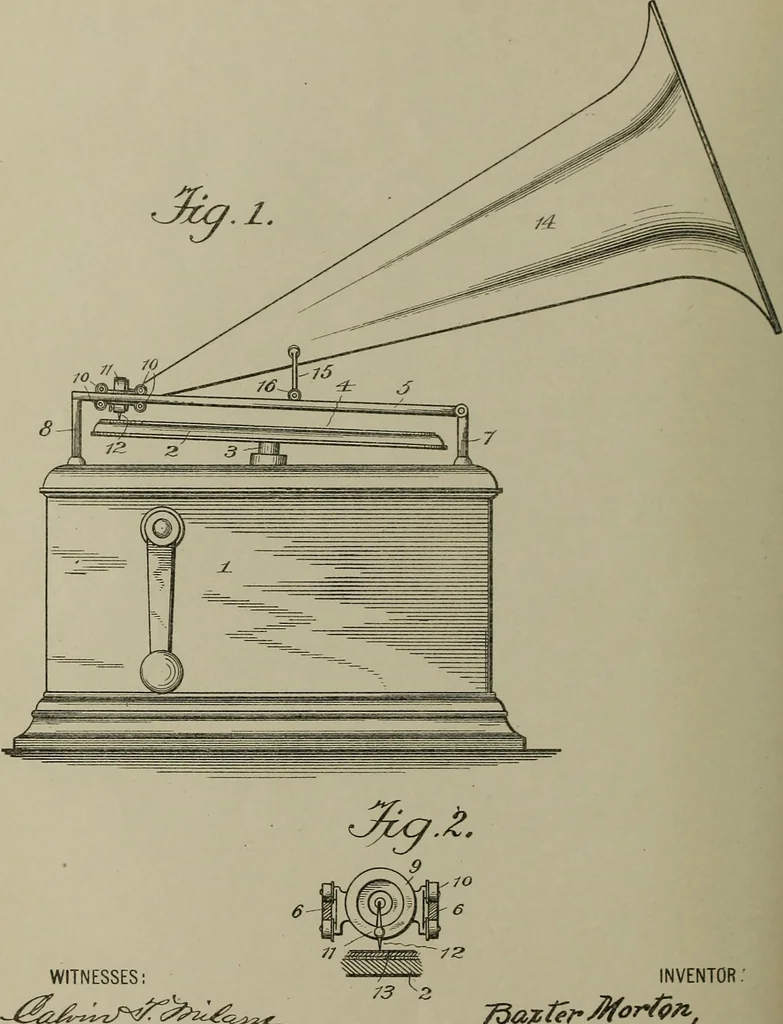 An illustration from [Graphophone patents], 1878, leaf 161