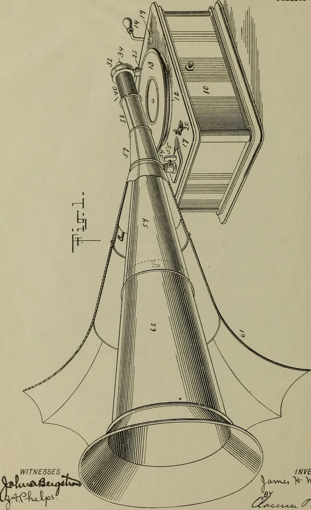 An illustration from [Graphophone patents], 1878, leaf 165