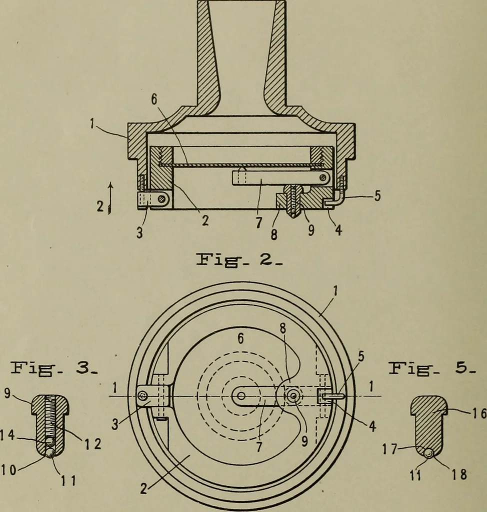 An illustration from [Graphophone patents], 1878, leaf 181