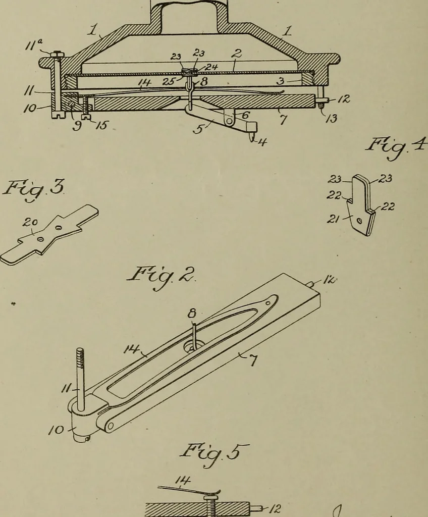 An illustration from [Graphophone patents], 1878, leaf 295