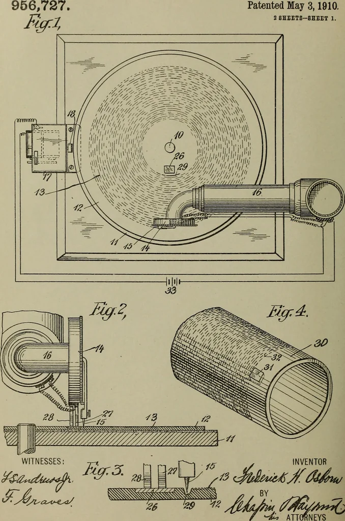 An illustration from [Graphophone patents], 1878, leaf 319