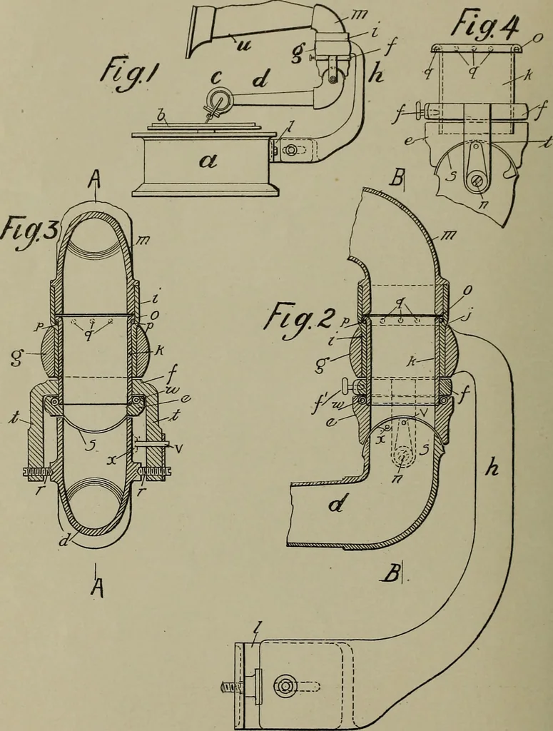 An illustration from [Graphophone patents], 1878, leaf 379