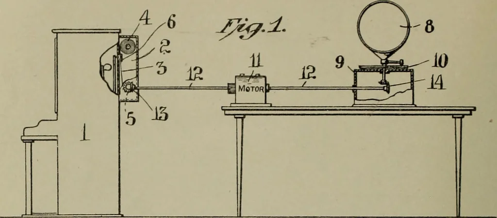 An illustration from [Graphophone patents], 1878, leaf 397