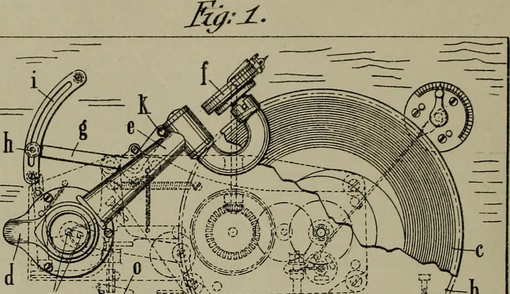 An illustration from [Graphophone patents], 1878, leaf 401