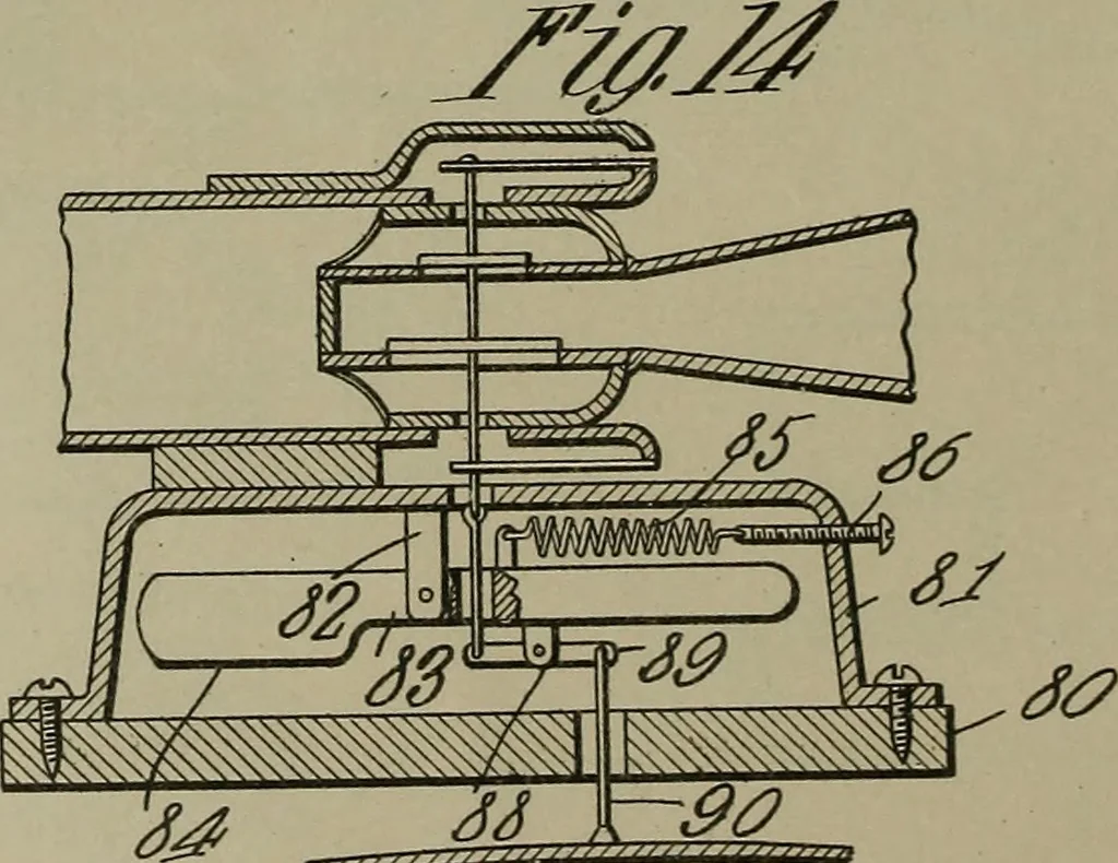 An illustration from [Graphophone patents], 1878, leaf 41
