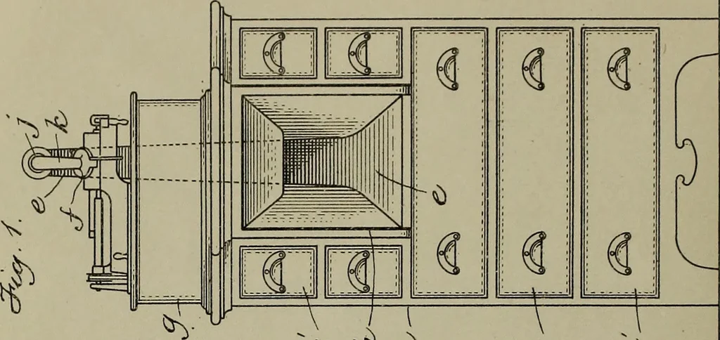 An illustration from [Graphophone patents], 1878, leaf 411