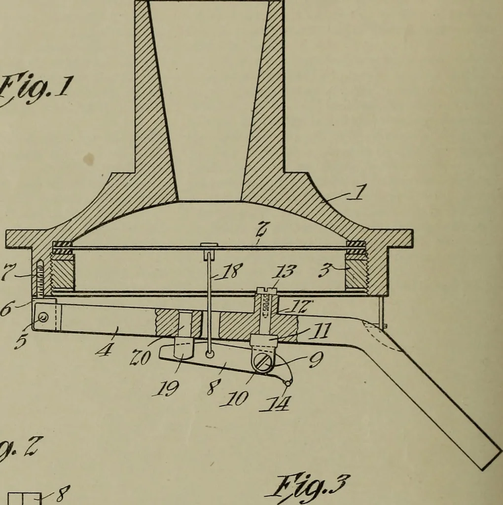 An illustration from [Graphophone patents], 1878, leaf 433