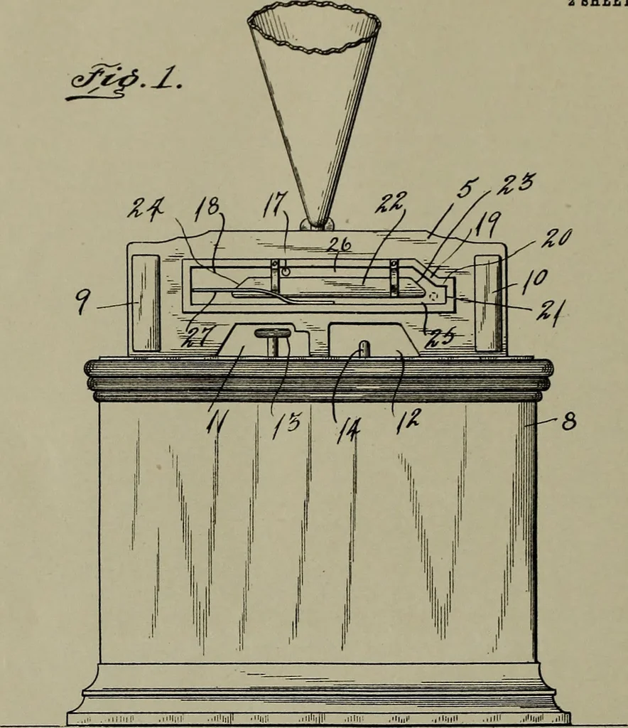 An illustration from [Graphophone patents], 1878, leaf 479