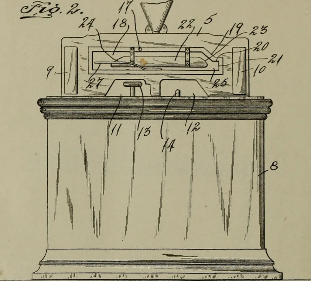 An illustration from [Graphophone patents], 1878, leaf 481