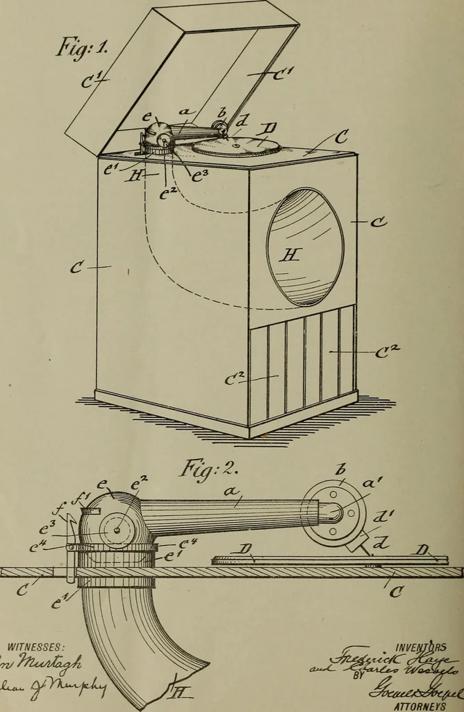 An illustration from [Graphophone patents], 1878, leaf 513
