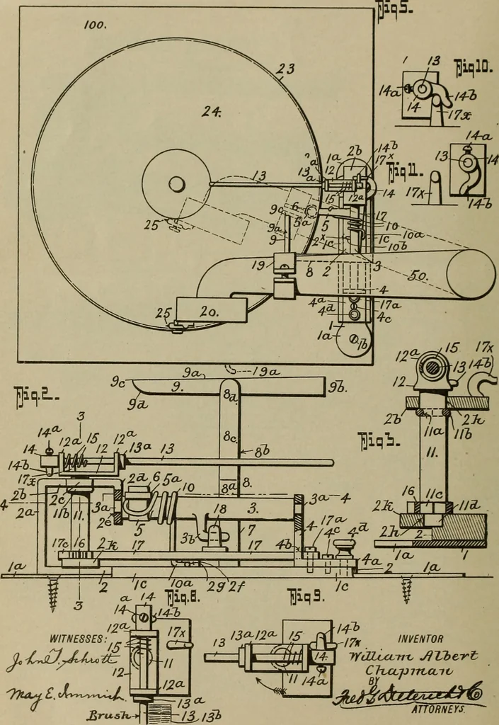 An illustration from [Graphophone patents], 1878, leaf 543