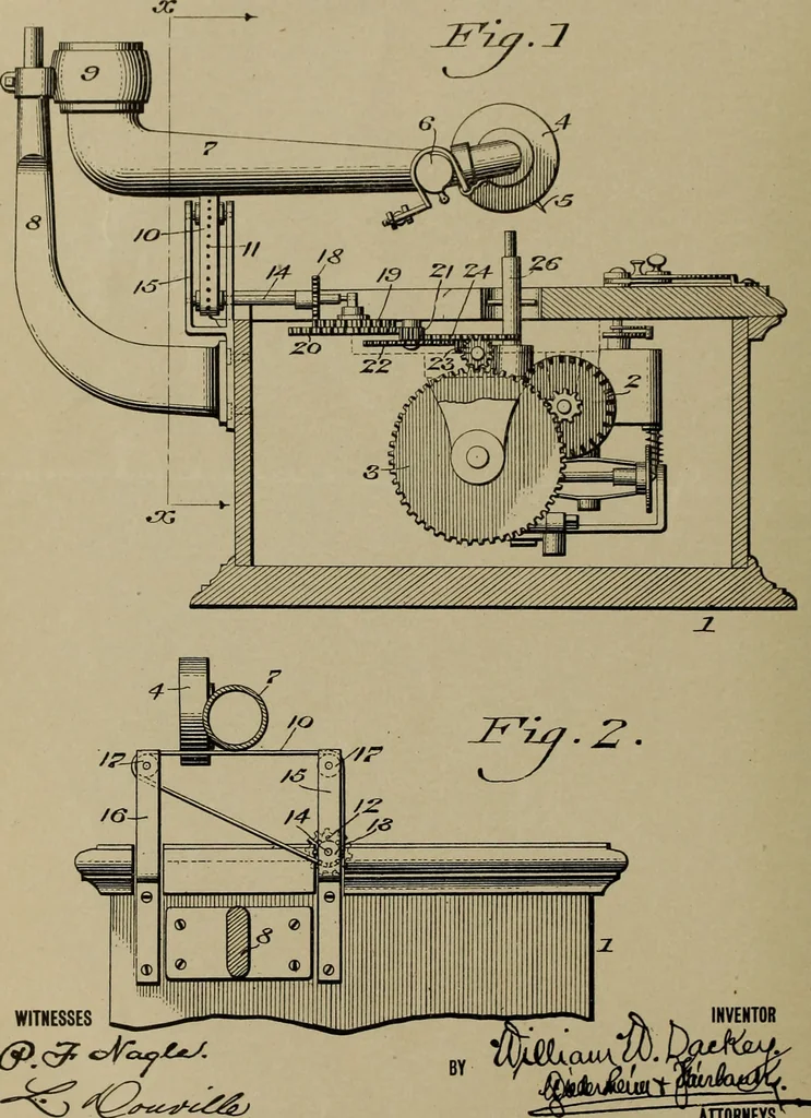An illustration from [Graphophone patents], 1878, leaf 559