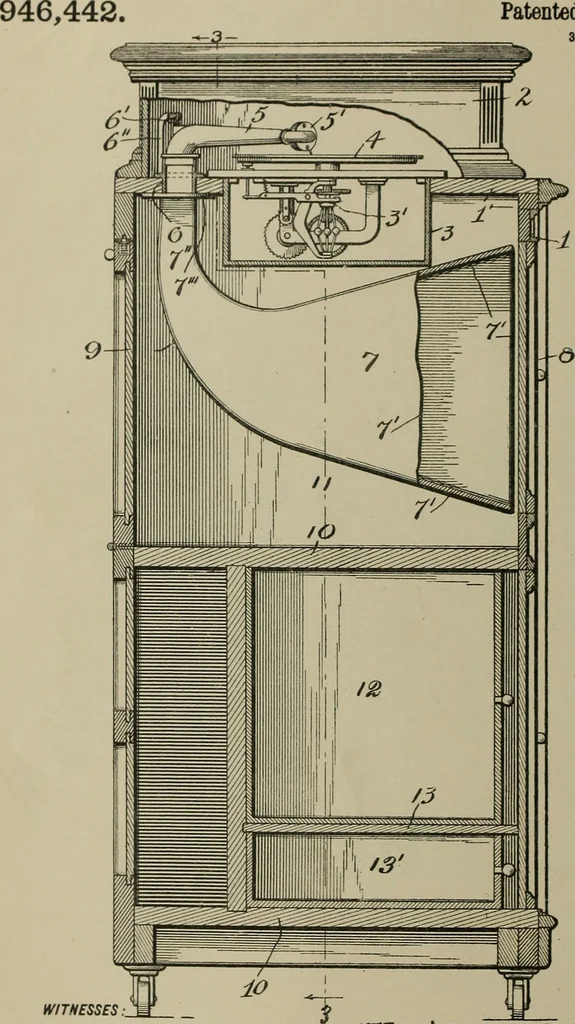 An illustration from [Graphophone patents], 1878, leaf 57