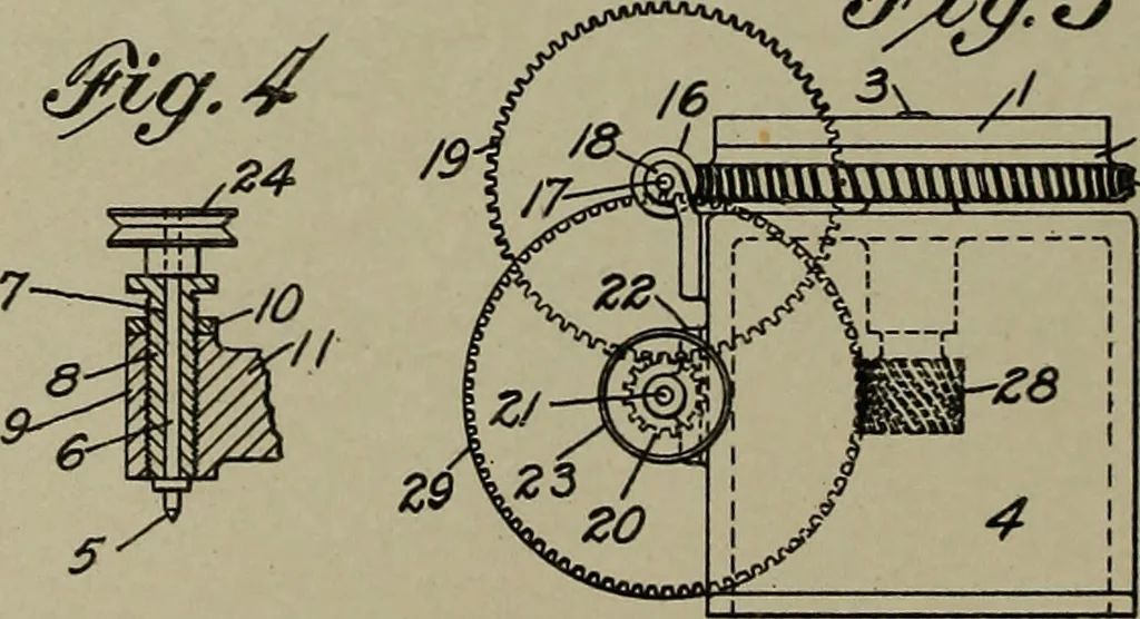 An illustration from [Graphophone patents], 1878, leaf 619
