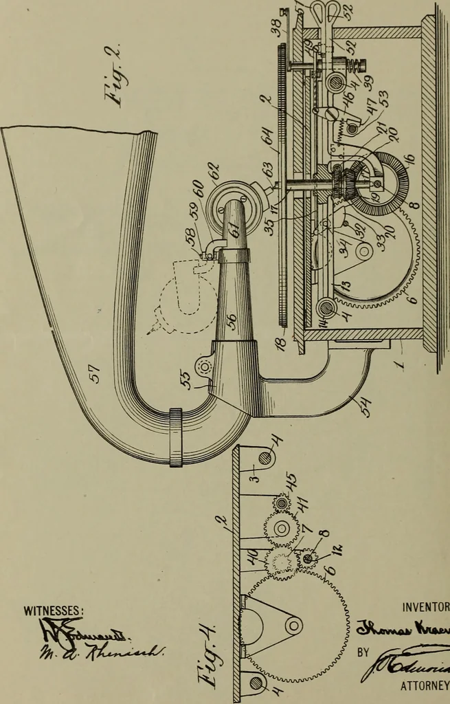 An illustration from [Graphophone patents], 1878, leaf 651
