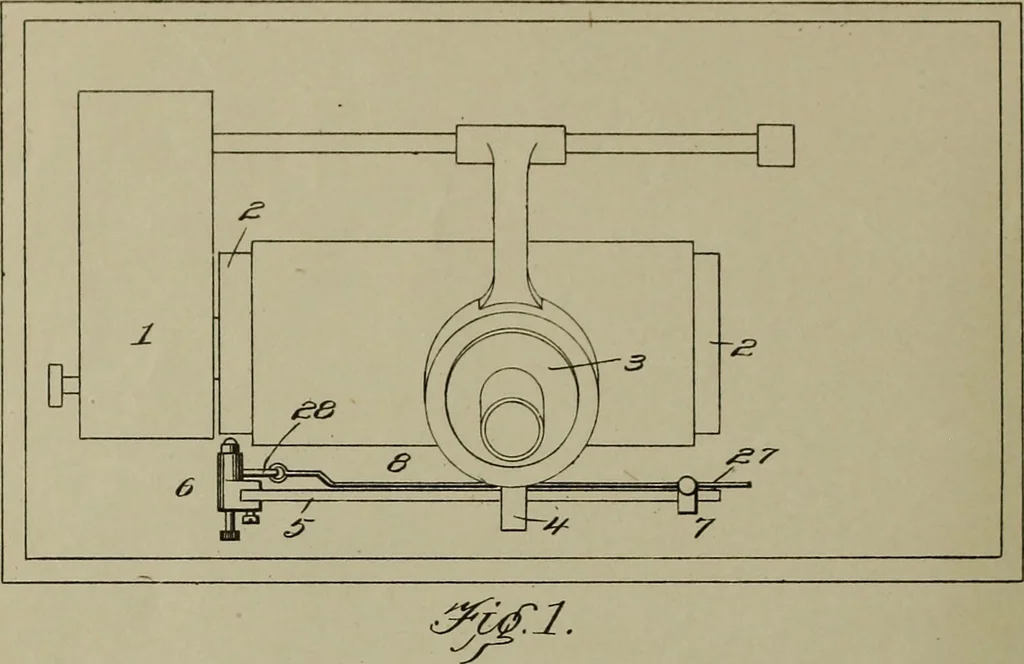 An illustration from [Graphophone patents], 1878, leaf 657