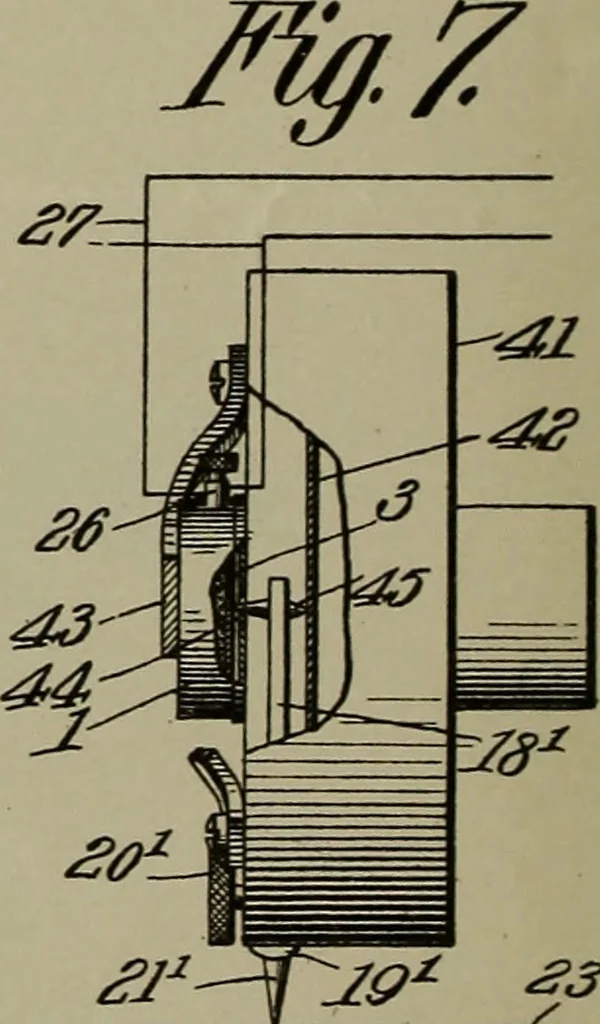 An illustration from [Graphophone patents], 1878, leaf 665