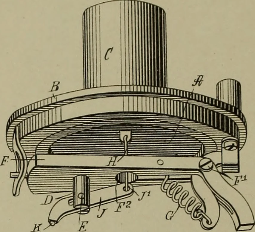 An illustration from [Graphophone patents], 1878, leaf 689