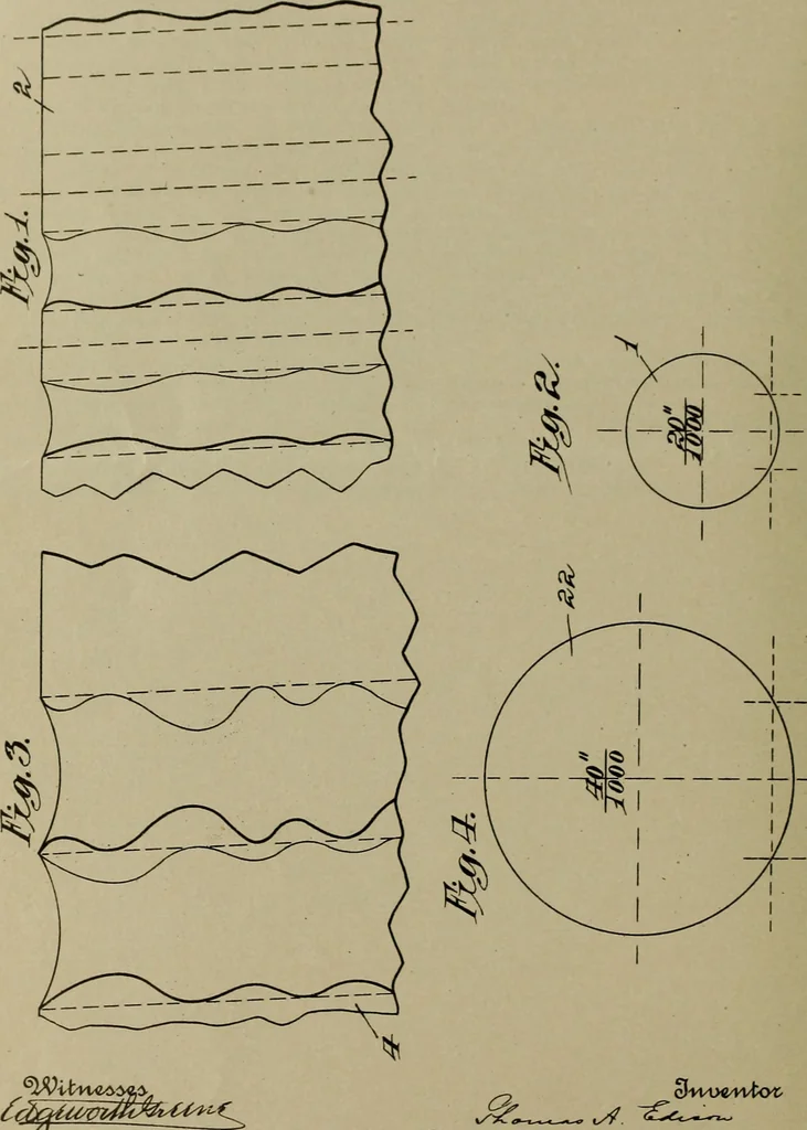 An illustration from [Graphophone patents], 1878, leaf 693