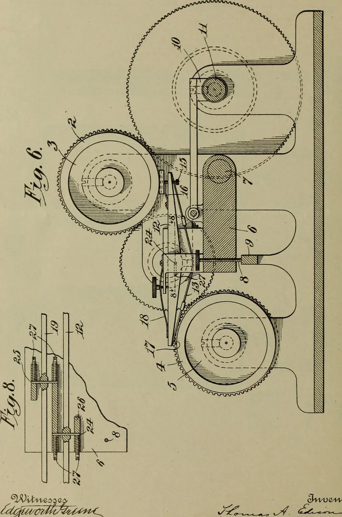 An illustration from [Graphophone patents], 1878, leaf 697