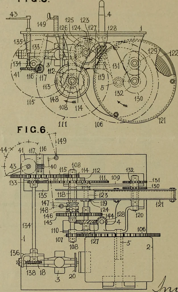 An illustration from [Graphophone patents], 1878, leaf 709