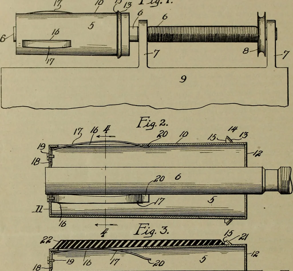 An illustration from [Graphophone patents], 1878, leaf 735