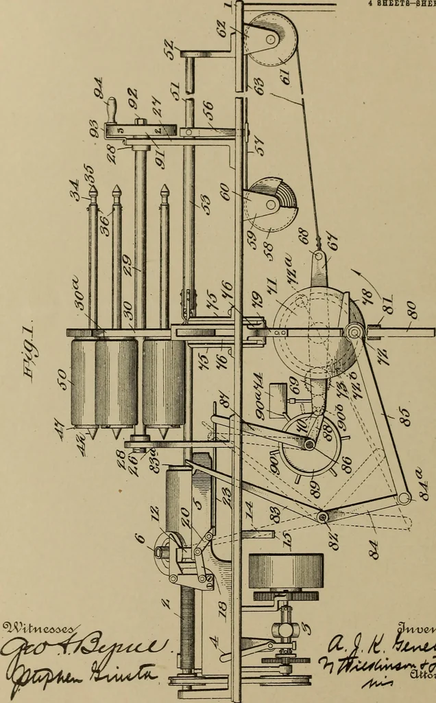 An illustration from [Graphophone patents], 1878, leaf 843