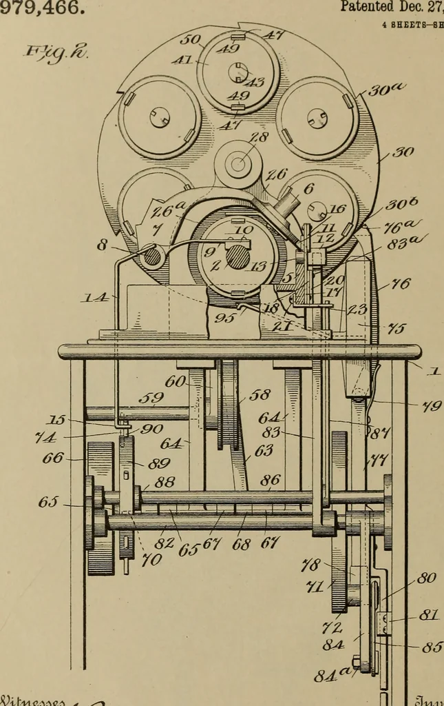 An illustration from [Graphophone patents], 1878, leaf 845